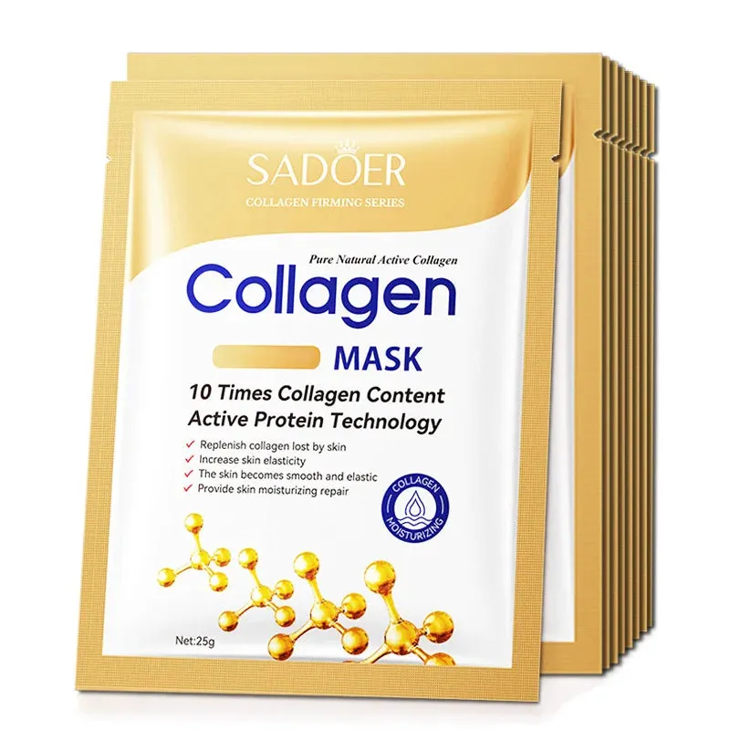 5 / 10 Piece Hydrating Collagen Face Mask