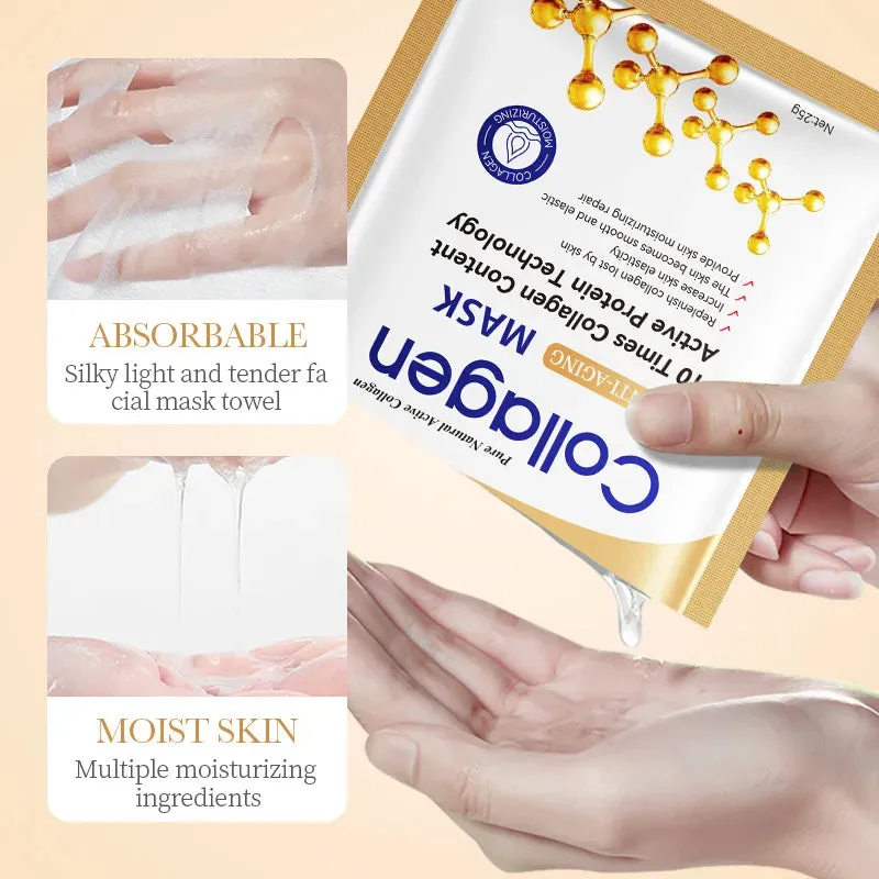 5 / 10 Piece Hydrating Collagen Face Mask