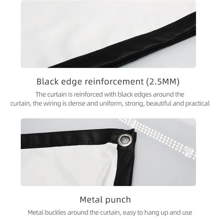 72 4 3 High Density Polyester Projector Film Curtain - Foldable 146x110cm Projection Area