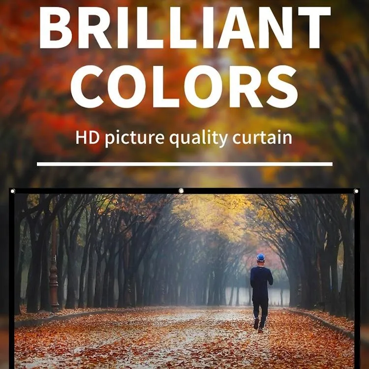 84 4 3 Projector Film Curtain - Thin Foldable Polyester - 172x125cm Projection Area