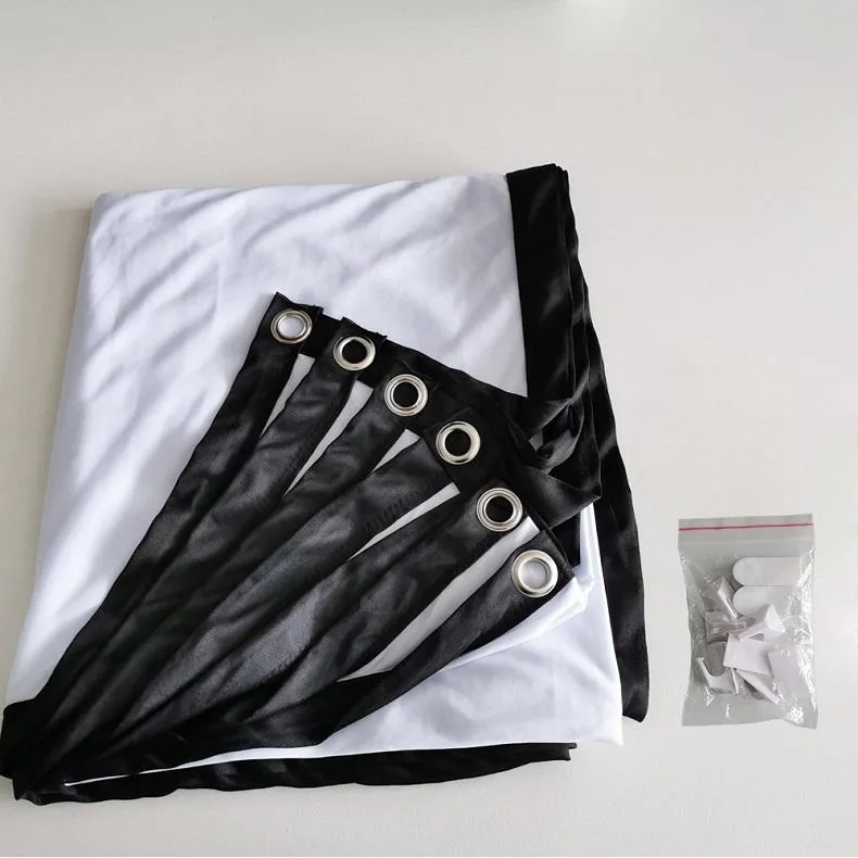 84 4 3 Projector Film Curtain - Thin Foldable Polyester - 172x125cm Projection Area