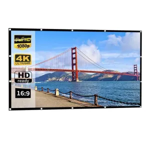 84 4 3 Projector Film Curtain - Thin Foldable Polyester - 172x125cm Projection Area