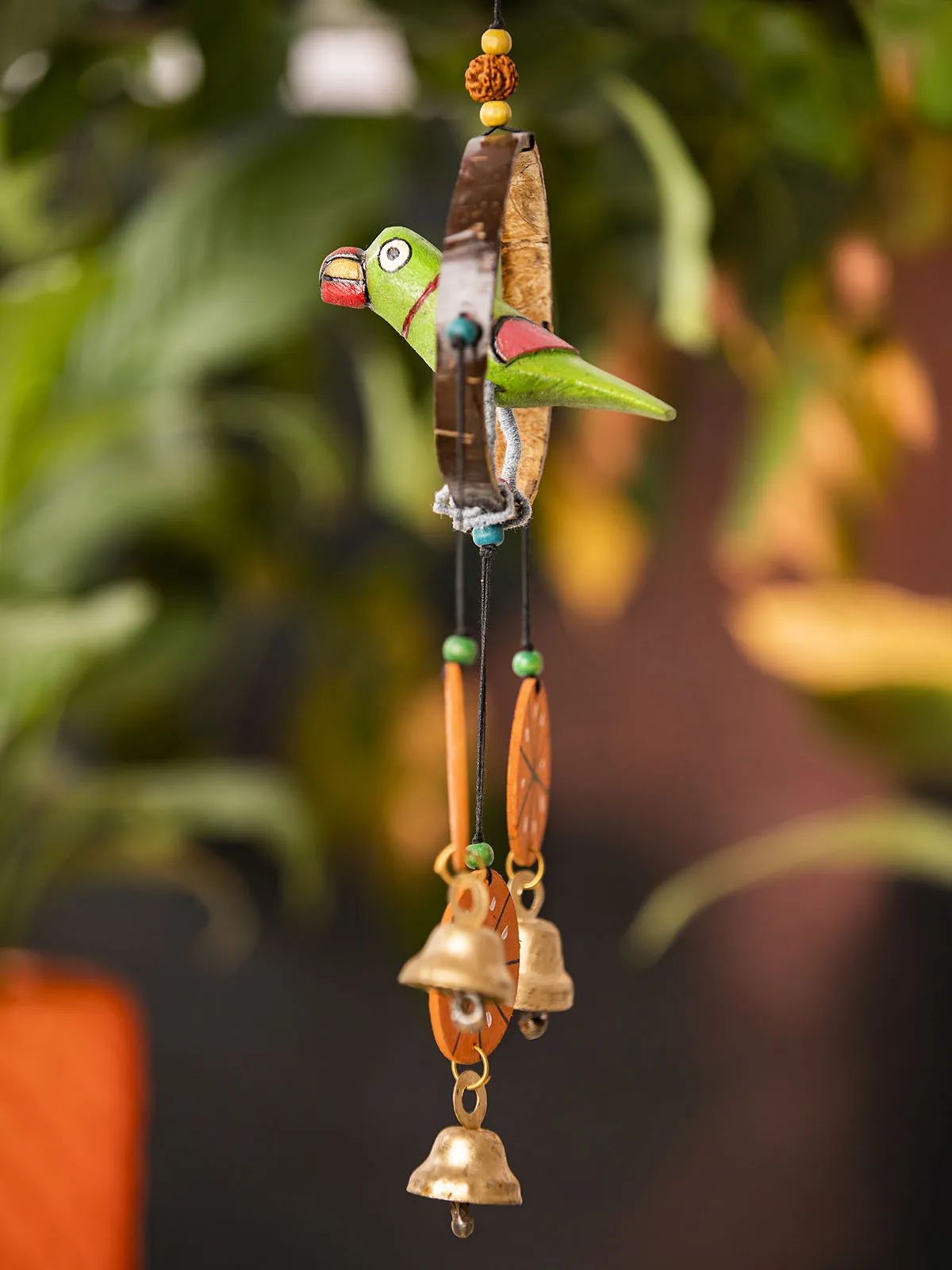 Circle Frame Bird With Soothing Bells Wind Chime