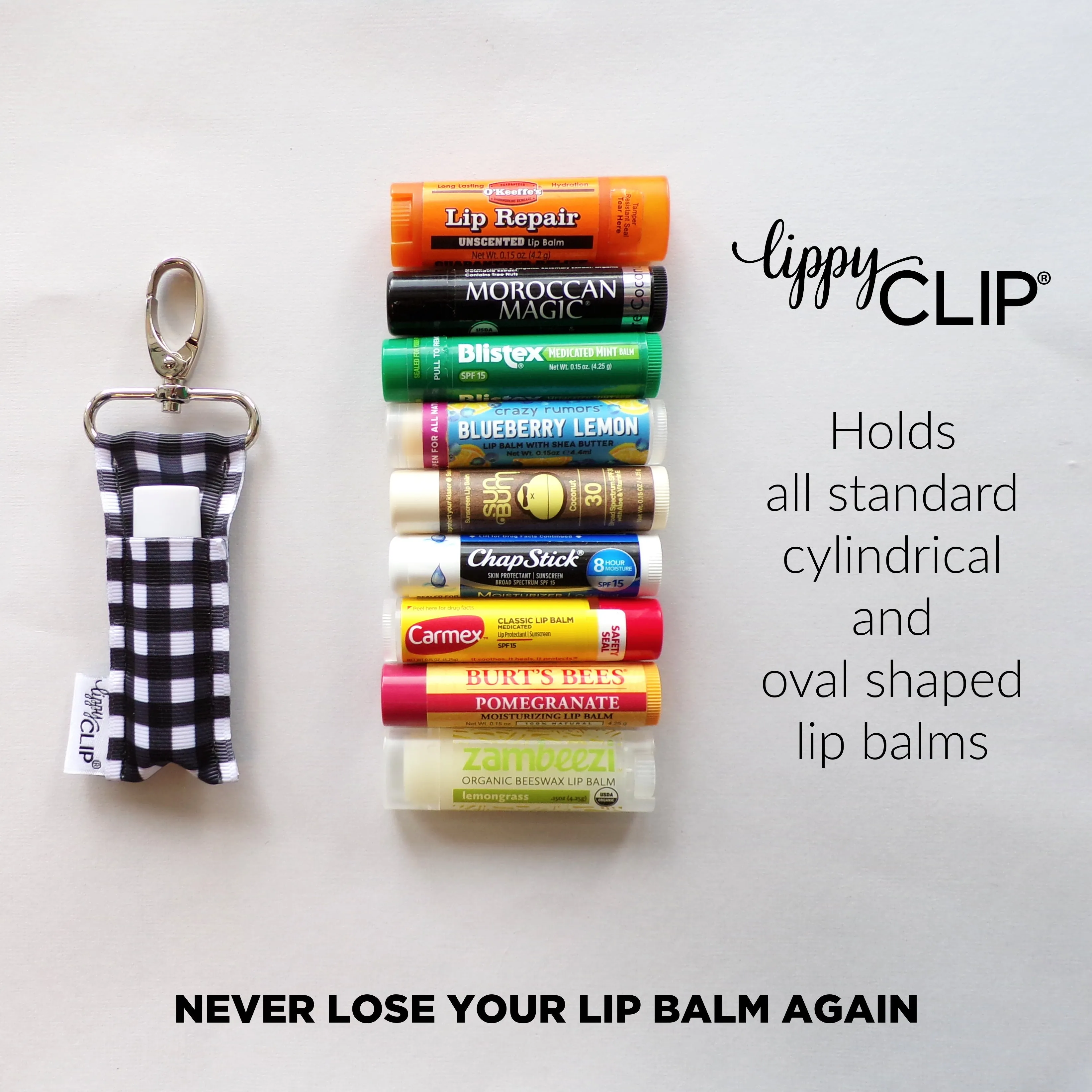 CLASSIC Eggplant Purple LippyClip Lip Balm Holder