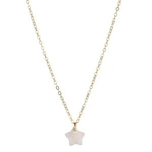 Gold Filled 10mm Freshwater Shell Star Pendant Necklace