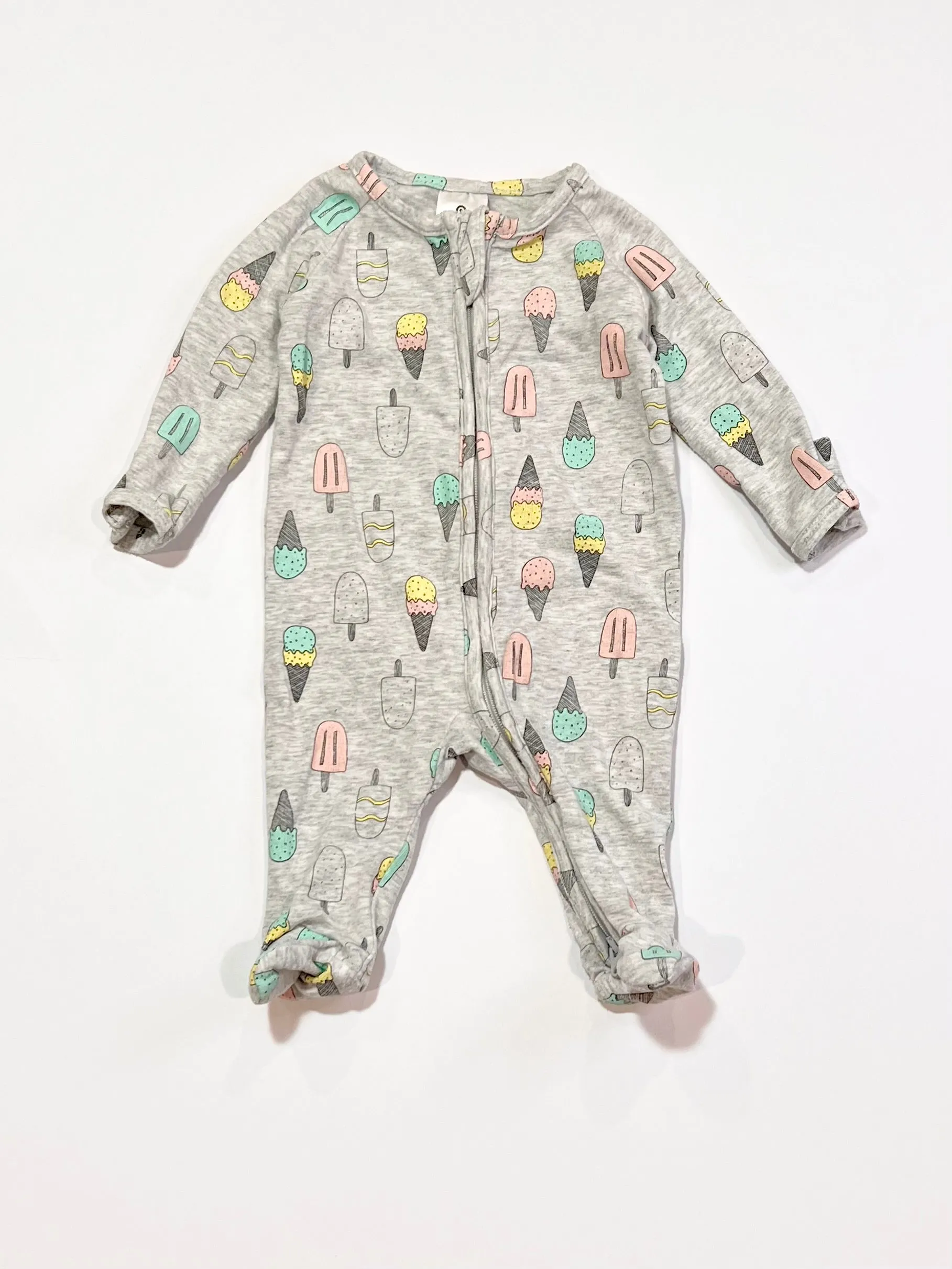 Ice creams zip onesie - Size 0000