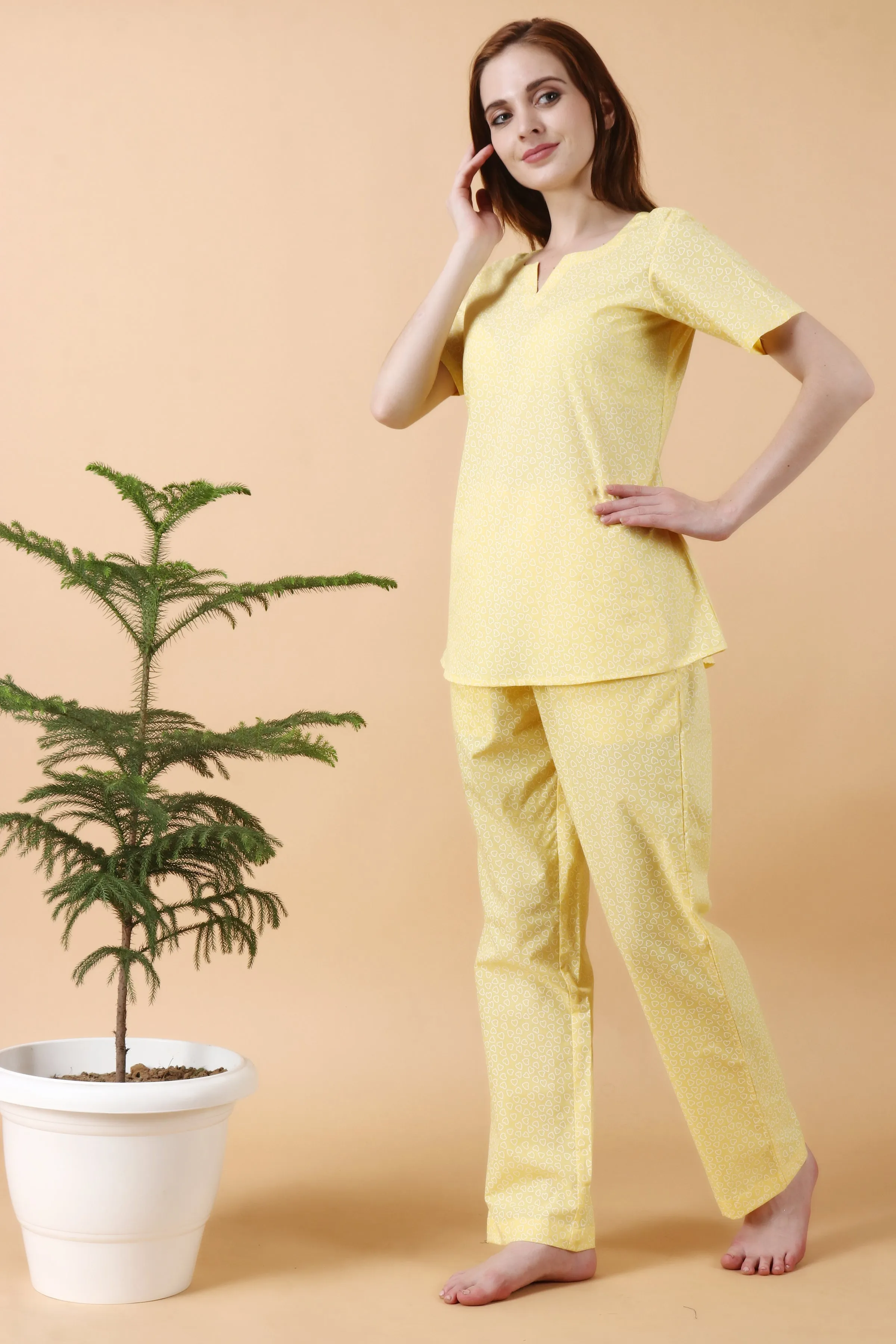 Lime Hearty Night Suit