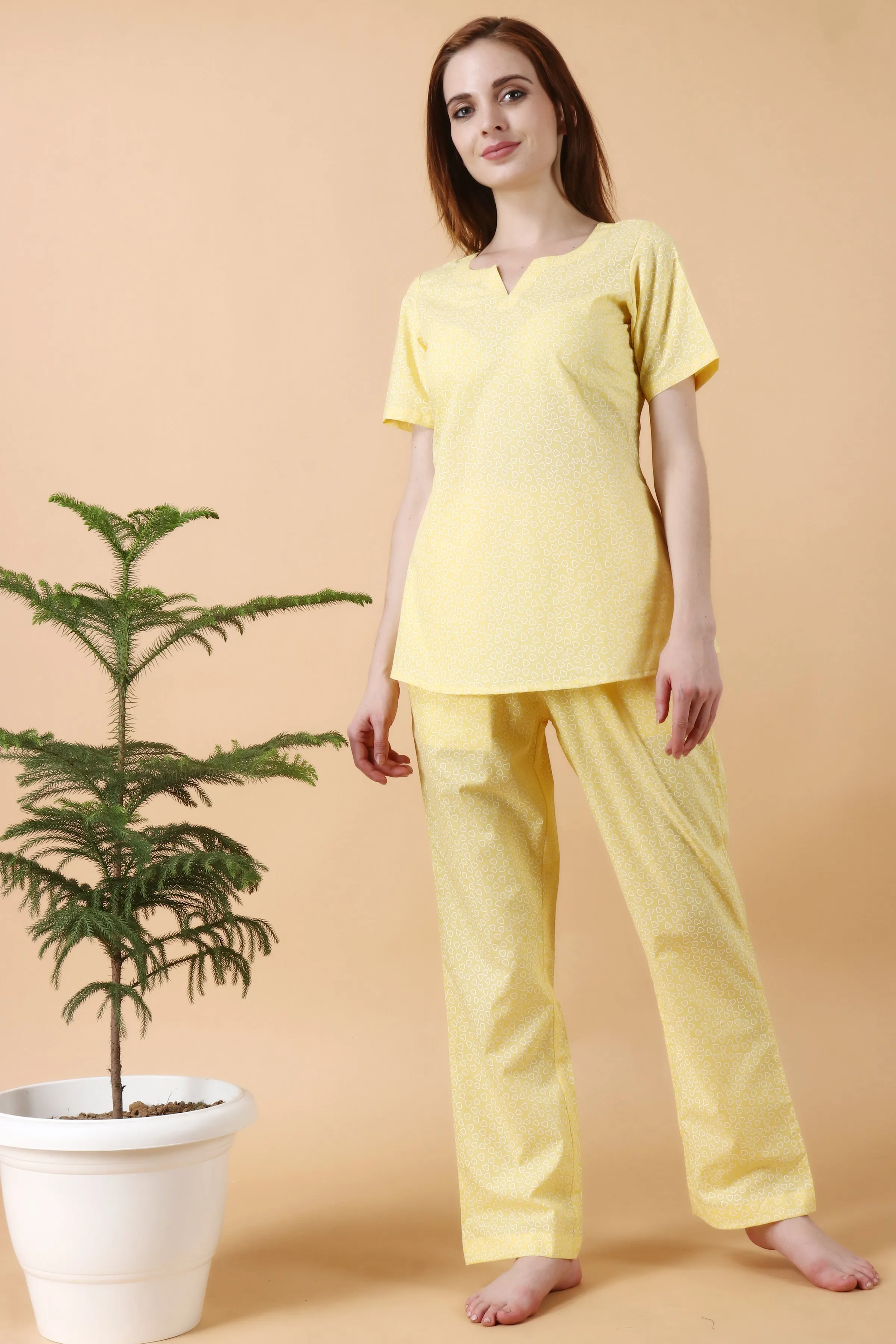 Lime Hearty Night Suit