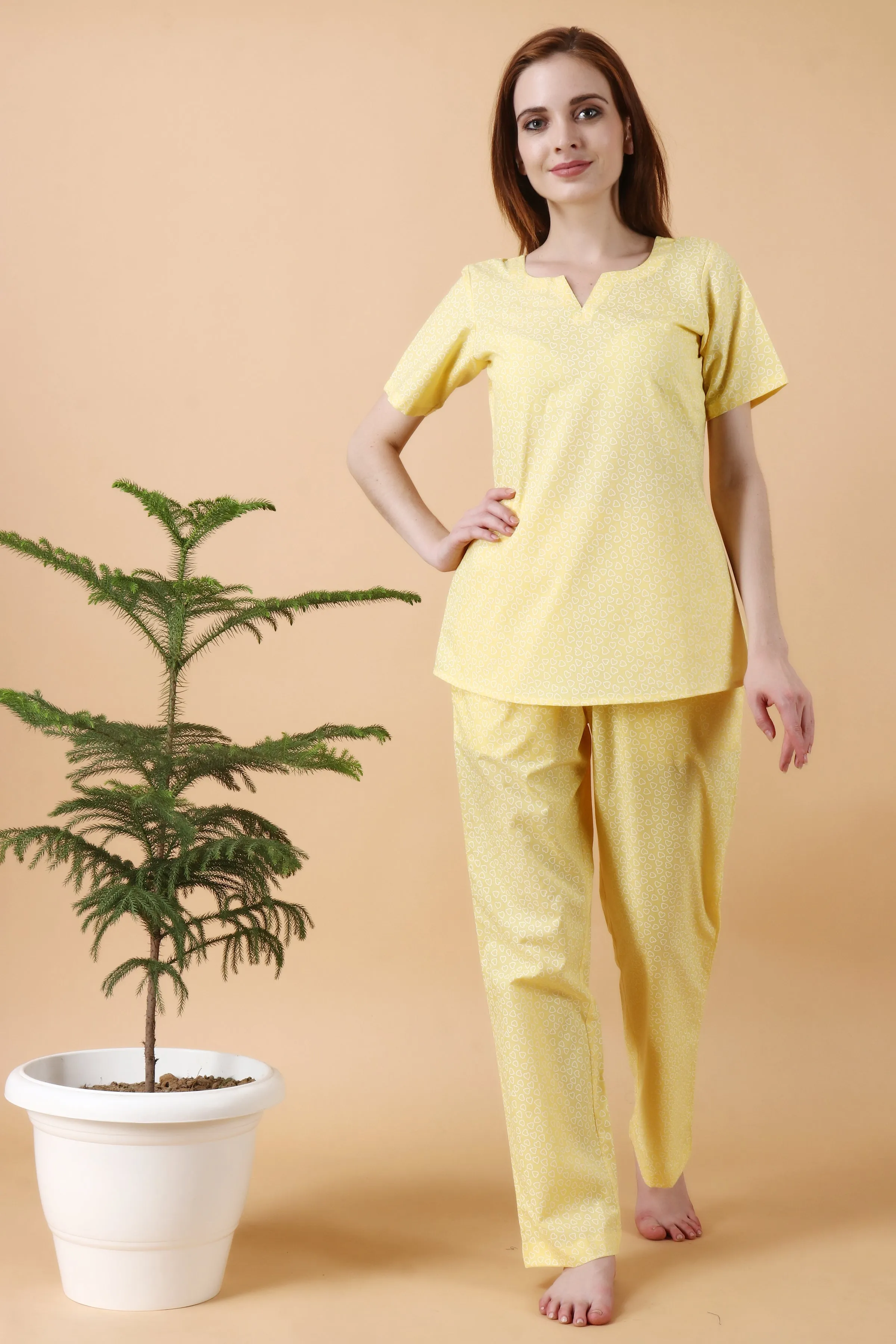 Lime Hearty Night Suit