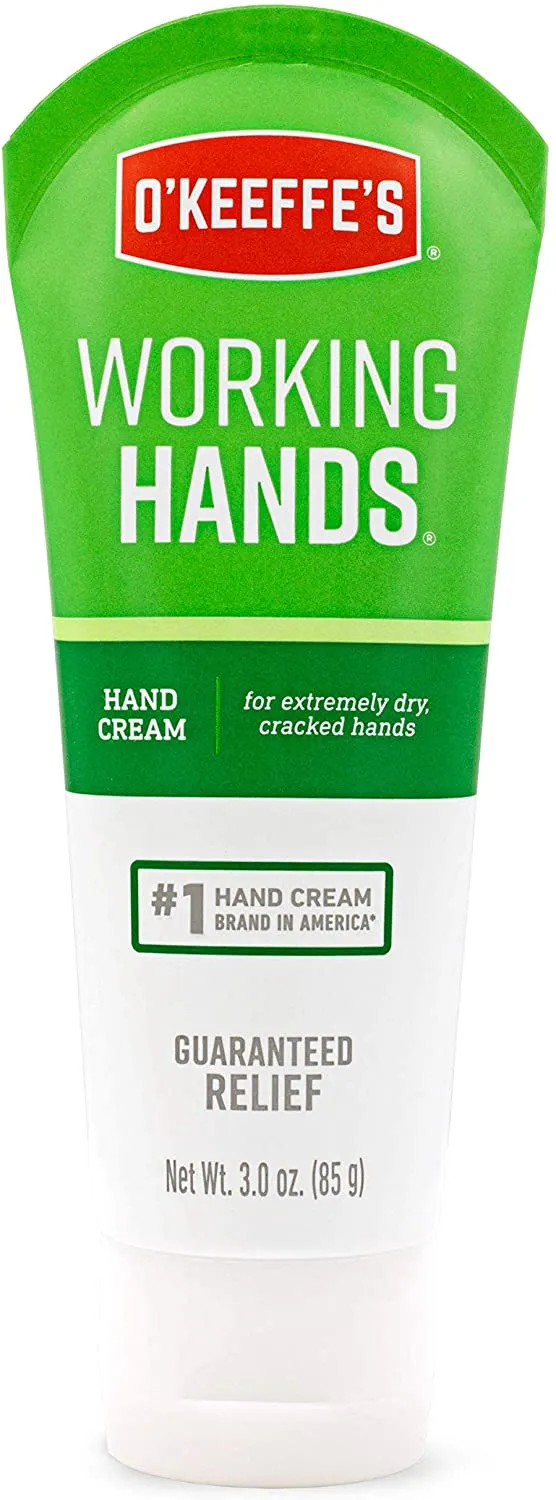 O'Keeffe's Working Hands Hand Cream, 3oz Tube and Working Hands Night Treatment Hand Cream, 3 Ounce Tube
