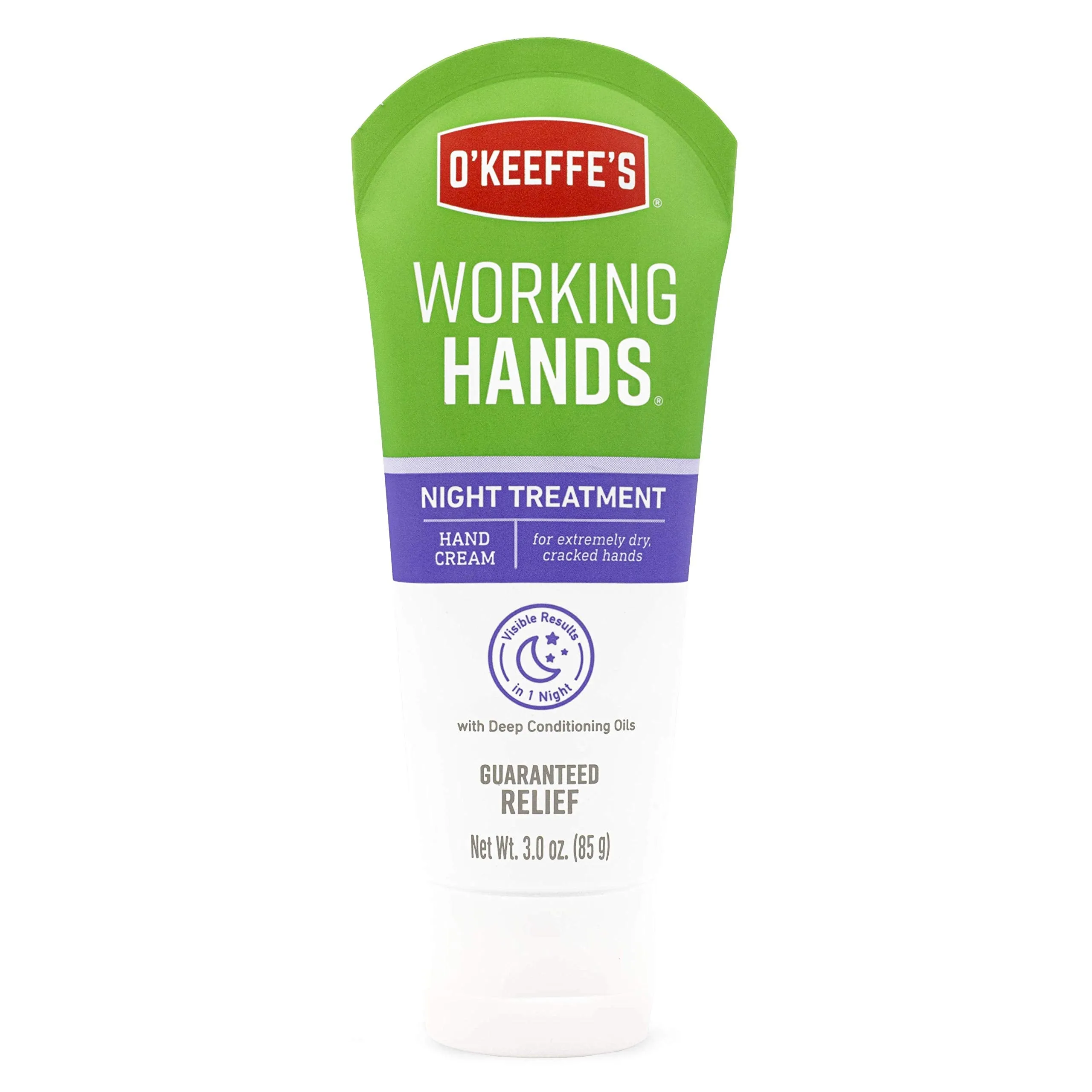 O'Keeffe's Working Hands Night Treatment Hand Cream, 3 Ounce Tube, (Pack of 2)