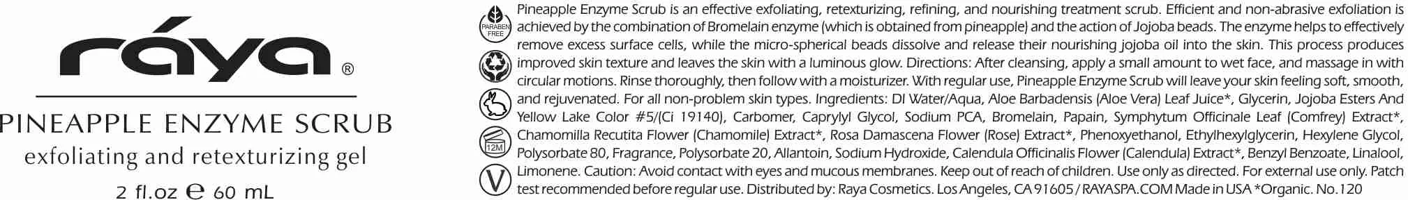 PINEAPPLE ENZYME SCRUB (120) RAYA SPA