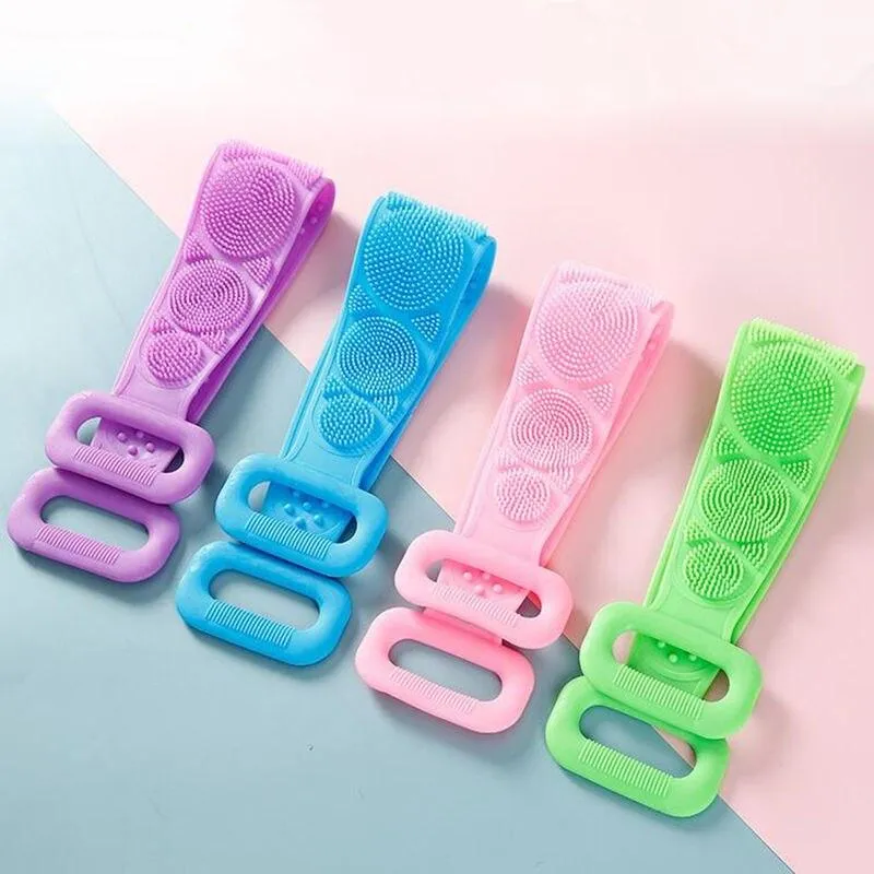 Silicone Exfoliating Back Scrubber and Massage Bath Brush