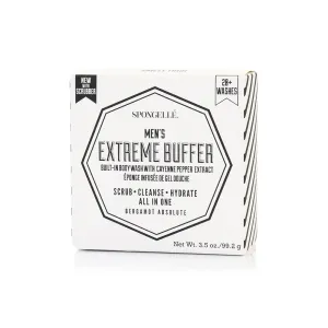 Spongelle - 20  Mens Extreme Buffer w/ Black Scrubber (Bergamot): 3.5 oz